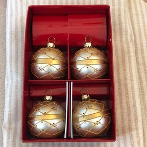 Gold Christmas Place Card Holders